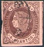 Spain 1862 Queen Isabel II 4 Cuartos Marron Edifil 58. España 1862 58 u. Uploaded by susofe
